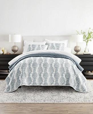 ienjoy Home Distressed Diamond Reversible 3-Pc. Lightweight Quilt Set