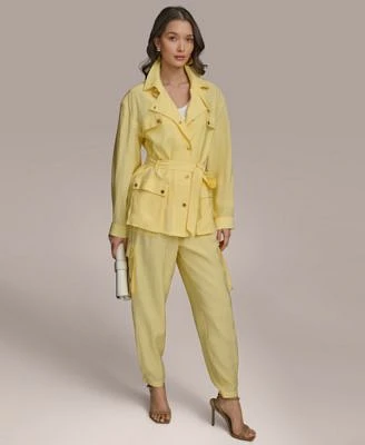 Donna Karan New York Womens Belted Utility Jacket Cargo Pants