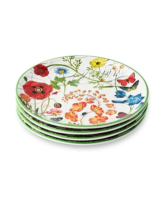 Certified International Greenhouse Dinner Plates, Set of 4, Service for 4