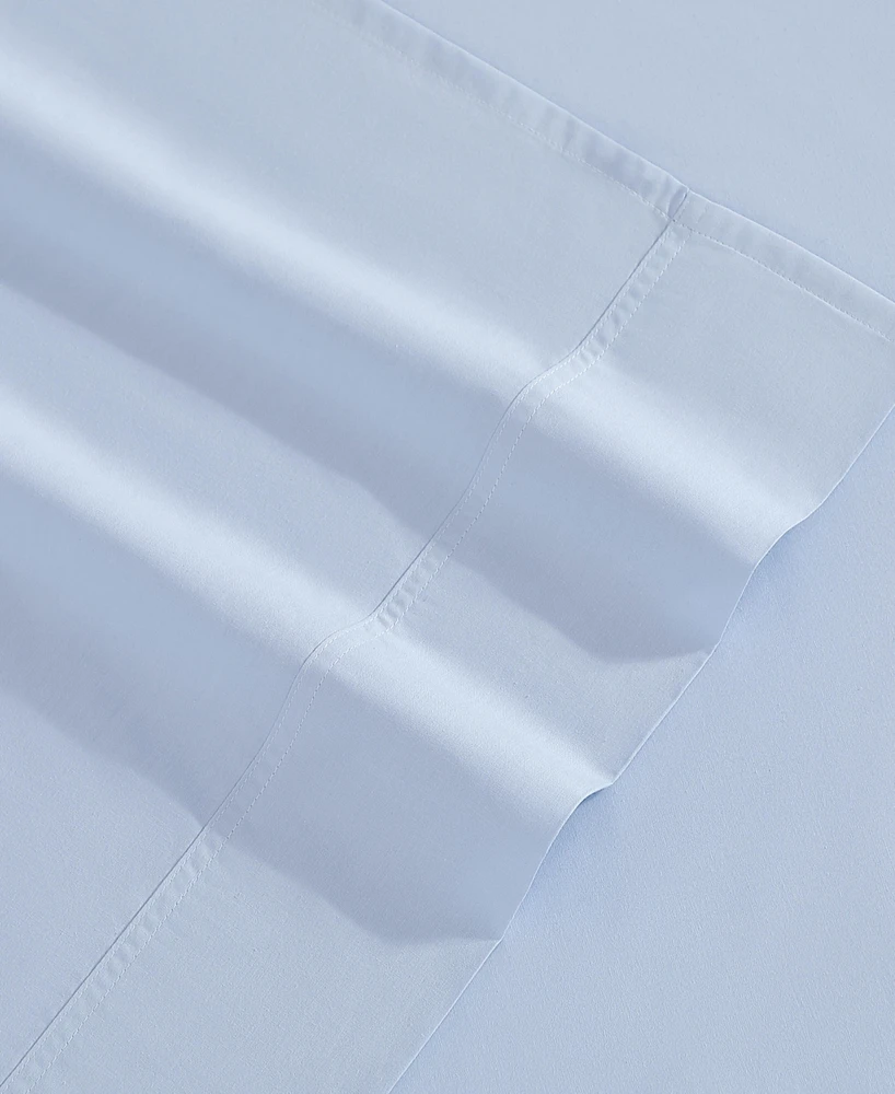 Tommy Hilfiger Solid 200-Thread Count Cotton Percale -Pc. Sheet Set