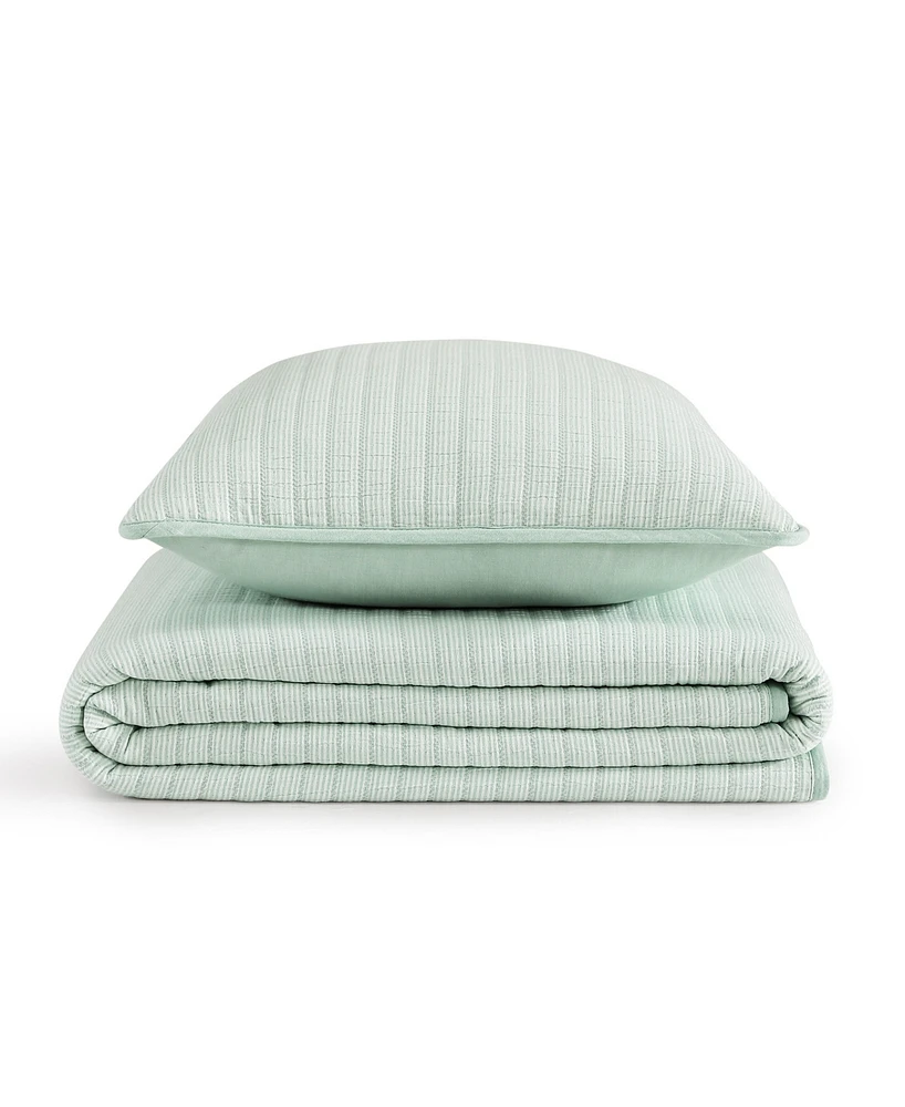 Tommy Hilfiger Ithaca Stripe Cotton Reversible 3-Pc. Quilt Set