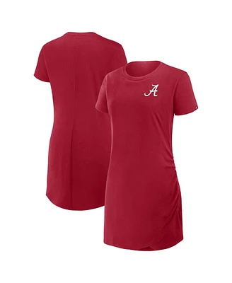 Fanatics Women's Crimson Alabama Tide Relaxed Fit Drape T-Shirt Dress