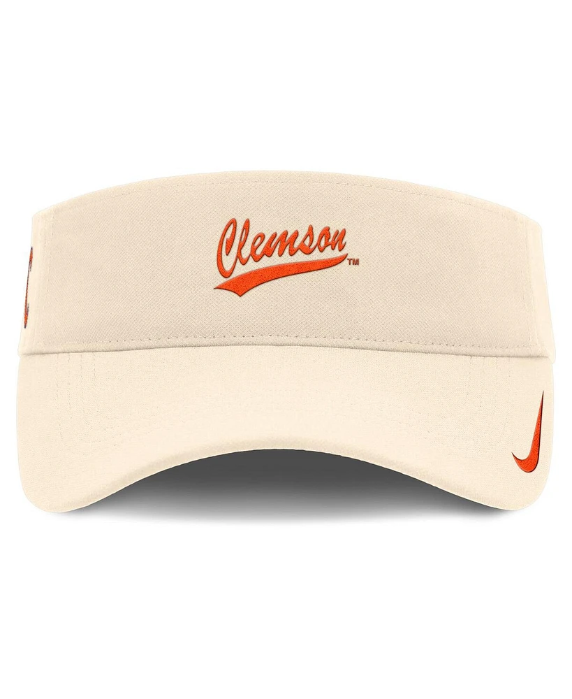 Nike Men's Natural Clemson Tigers Primetime Ace Adjustable Visor Hat