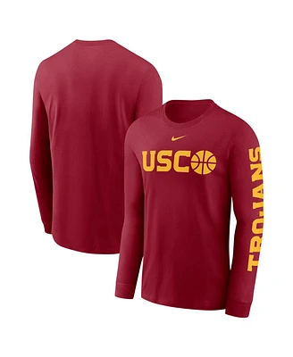 Nike Men's Cardinal Usc Trojans Basketball Icon Two-Hit Long Sleeve T-Shirt