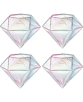 The Wine Savant Diamond Whiskey and Wine Glasses, Set of 4