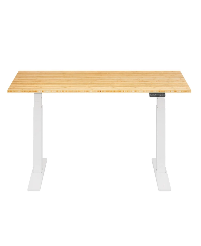Flexispot E7-commercial W Electric Adjustable Standing Desk, Bamboo Top