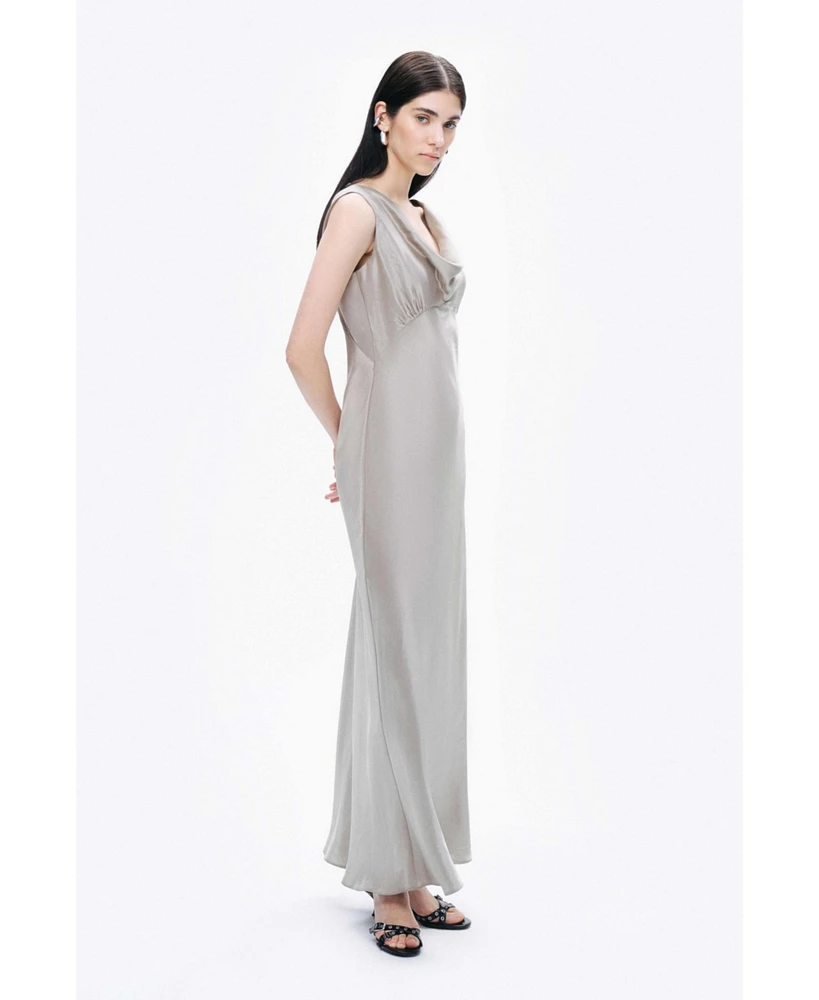 Nocturne Women's Cowl Neck Maxi Dress