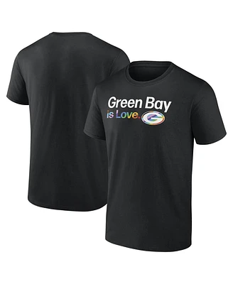 Fanatics Men's Black Green Bay Packers Pride T-Shirt