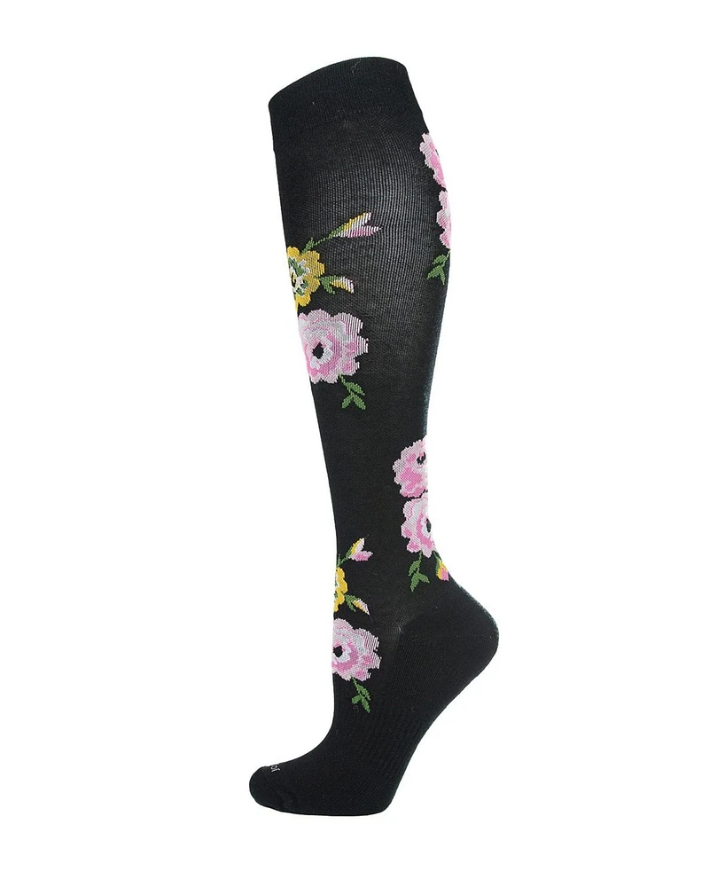MeMoi Women's Bloom 8-15mmHg Graduated Compression Socks MFY06342
