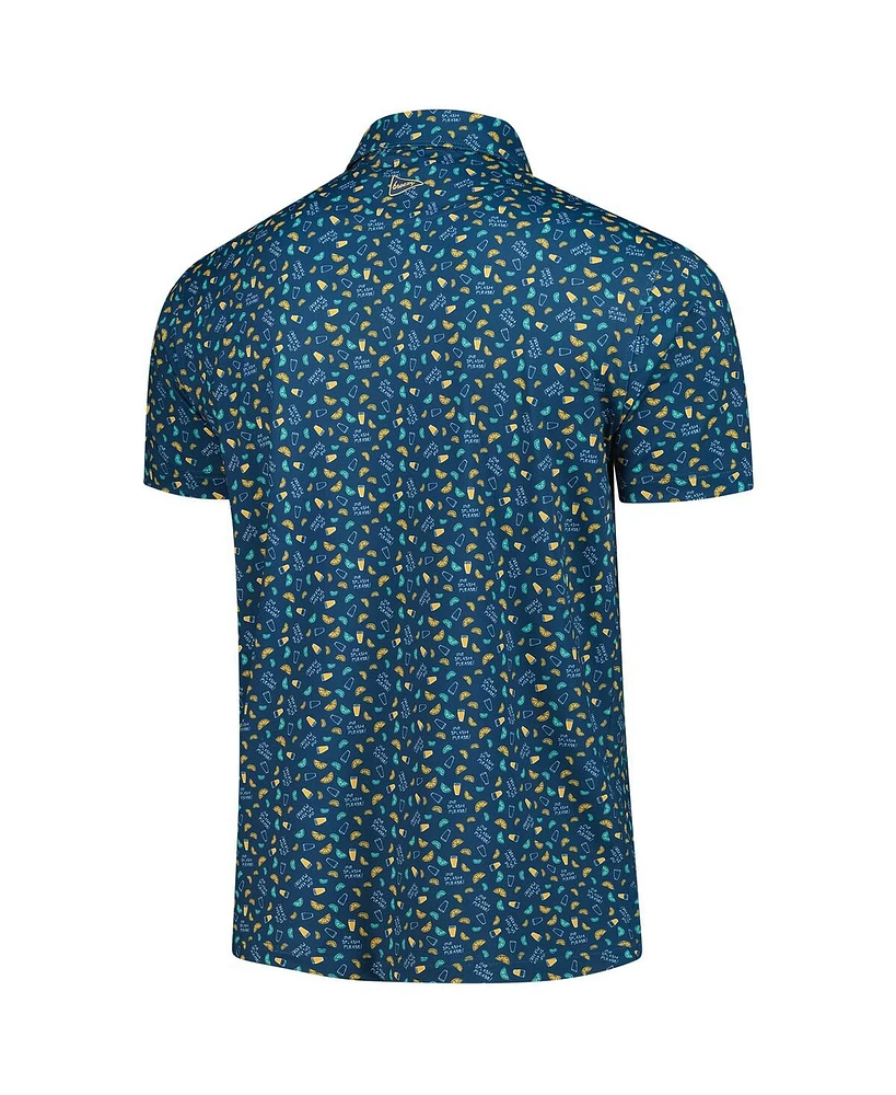 Breezy Golf Men's Navy The Players One Splash Please Polo Shirt
