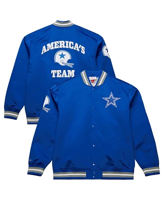 Mitchell & Ness Men's Royal Dallas Cowboys Vintage Double Down Satin Full-Snap Jacket