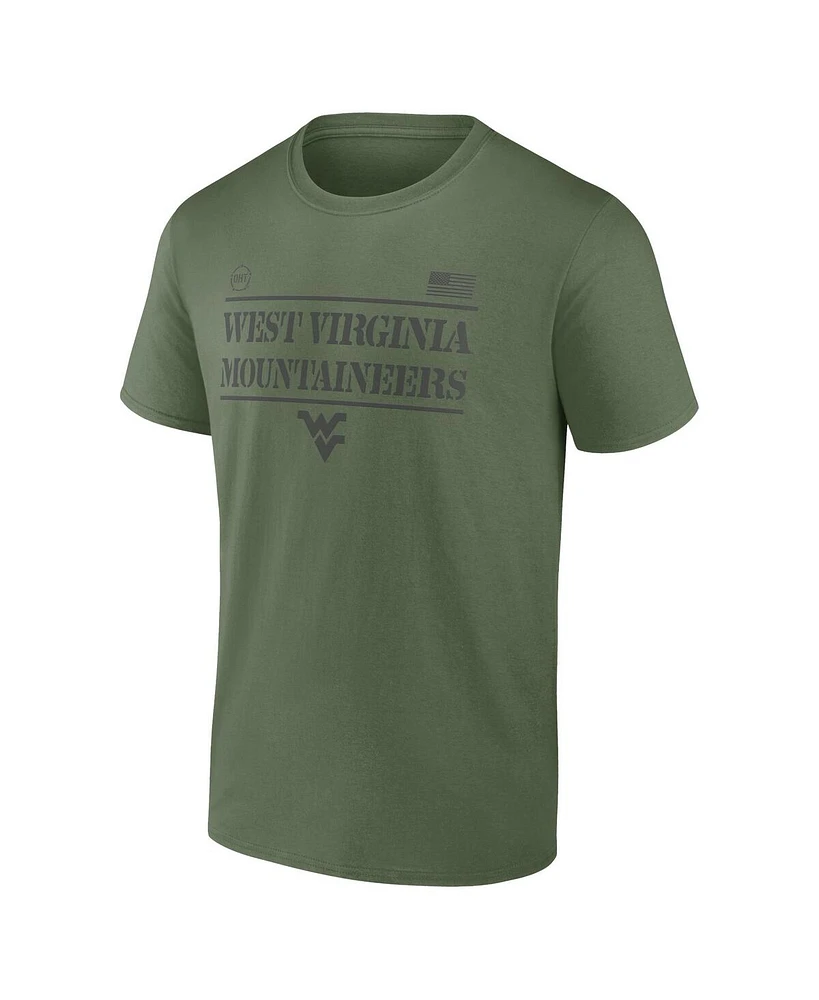 Fanatics Men's Olive West Virginia Mountaineers Oht Military Appreciation Stencil T-Shirt