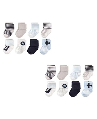 Luvable Friends Baby Boys Terry Fabric Sock Collection 8 Pairs