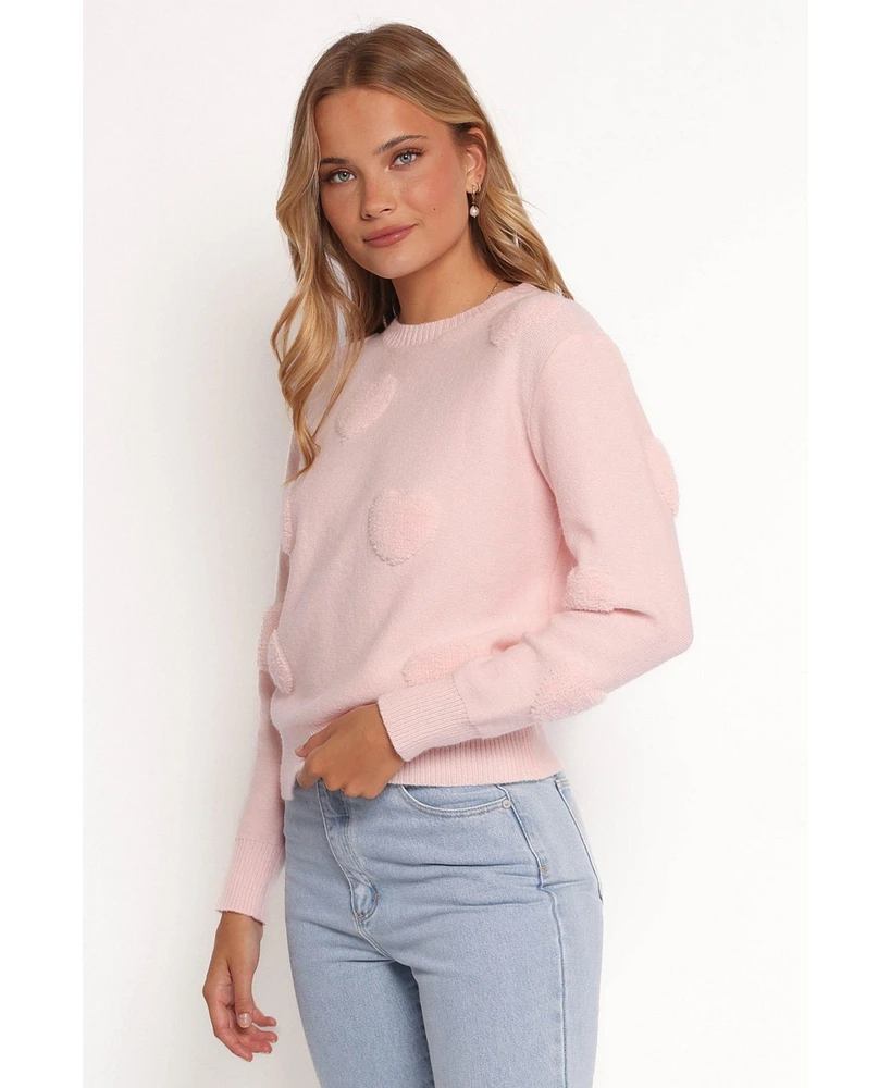 Petal and Pup Women's Orlenda Heart Knit Sweater