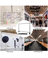 InstaHibit 8x8 ft Banner Stand Adjustable Telescopic Trade Show Display Backdrop