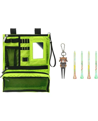 Wosofe Golf Cart Hanging Bag Lightweight Folding Storage Portable Accessories with Adjustable Strap 1 Divot Tool and 4 Tees Unisex