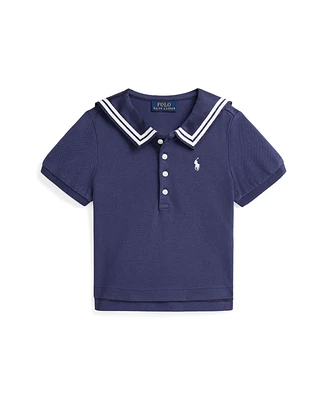 Polo Ralph Lauren Toddler and Little Girls Stretch Mesh Sailor Shirt