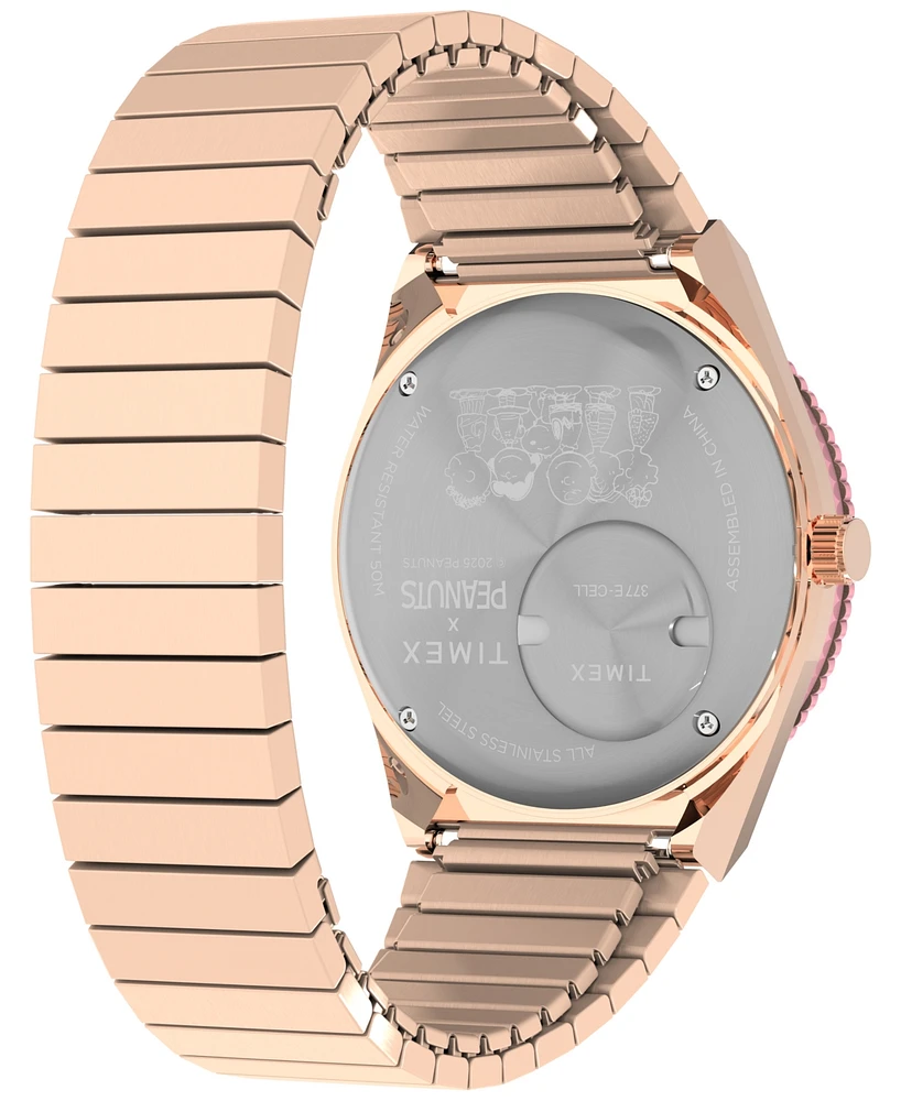 Timex Women's Quartz Analog Rose Gold-Tone Stainless Steel Watch, 36mm