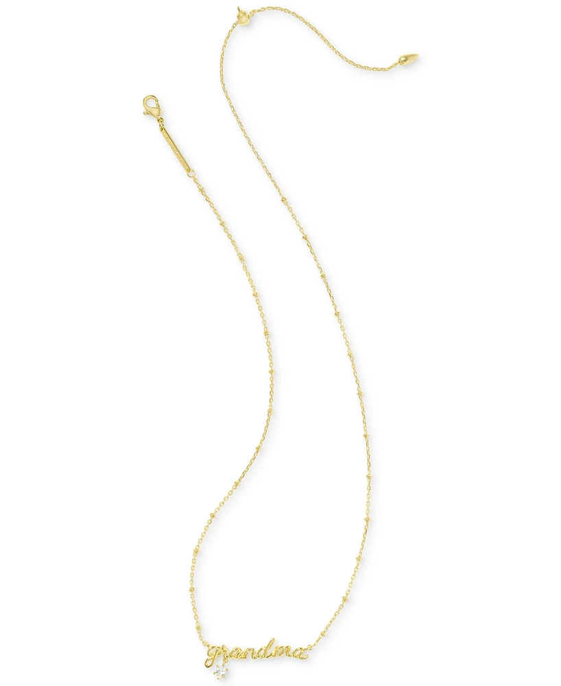 Kendra Scott 14k Gold-Plated Crystal Grandma 19" Adjustable Pendant Necklace