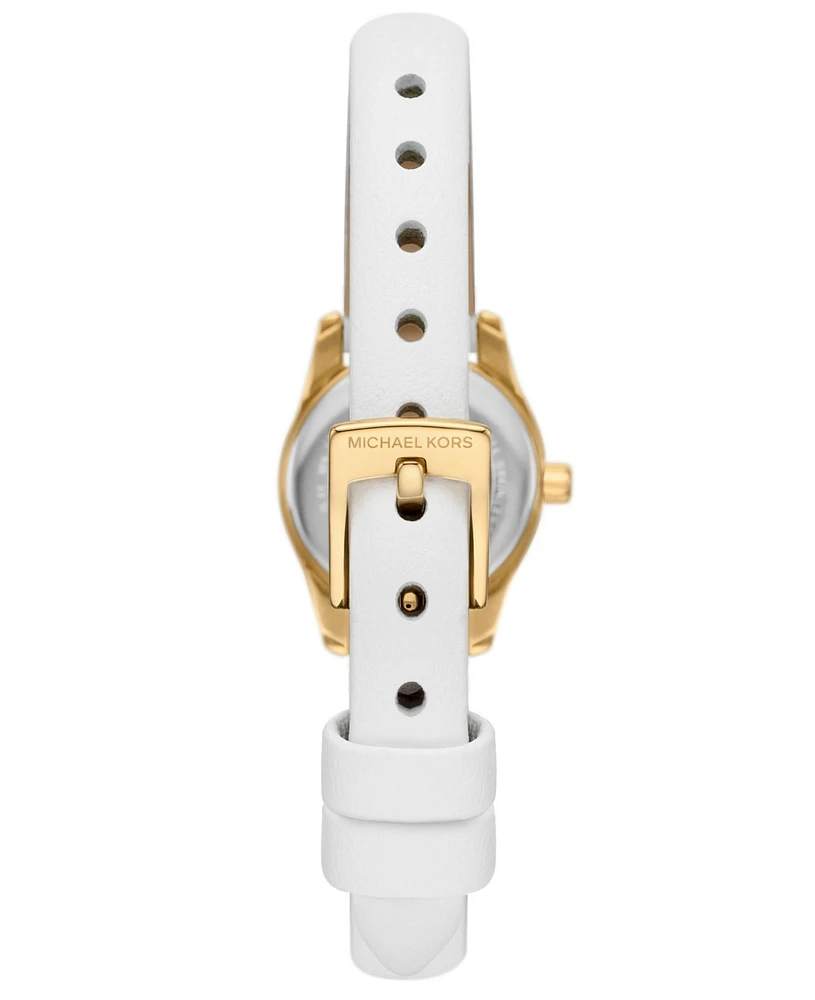Michael Kors Women's Lexington White Leather Watch, 19mm