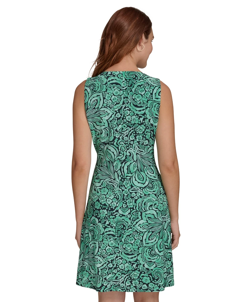 Tommy Hilfiger Petite Tidal Flower Sleeveless Dress