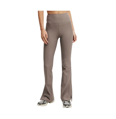 Cotton On Women's Active Fleece Lined Split Leg Flare