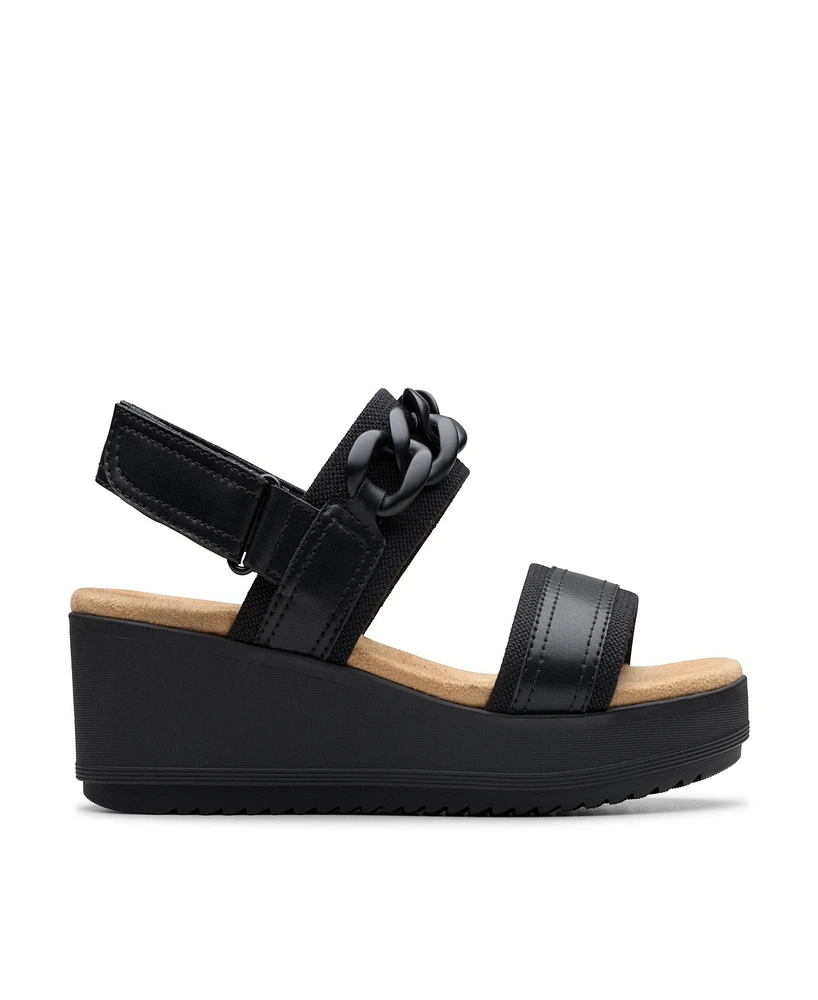 Clarks Collection Women's Wrenly Eve Wedge Sandals