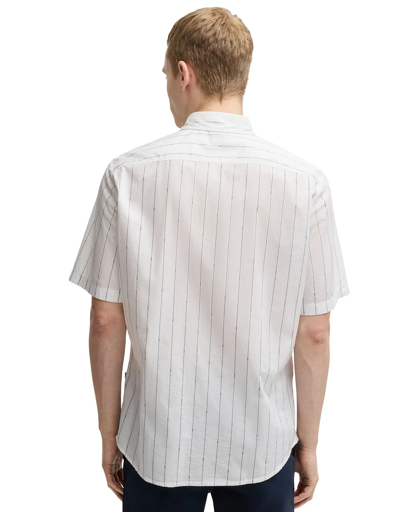 Boss by Hugo Boss Men's Printed Cotton Regular-Fit Shirt