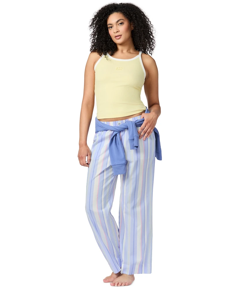 Gap Women's Striped Halter-Neck Sleeveless Pajama Top