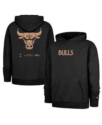 '47 Brand Men's Black Chicago Bulls 2024/25 City Edition Double Crossover Foundation Pullover Hoodie