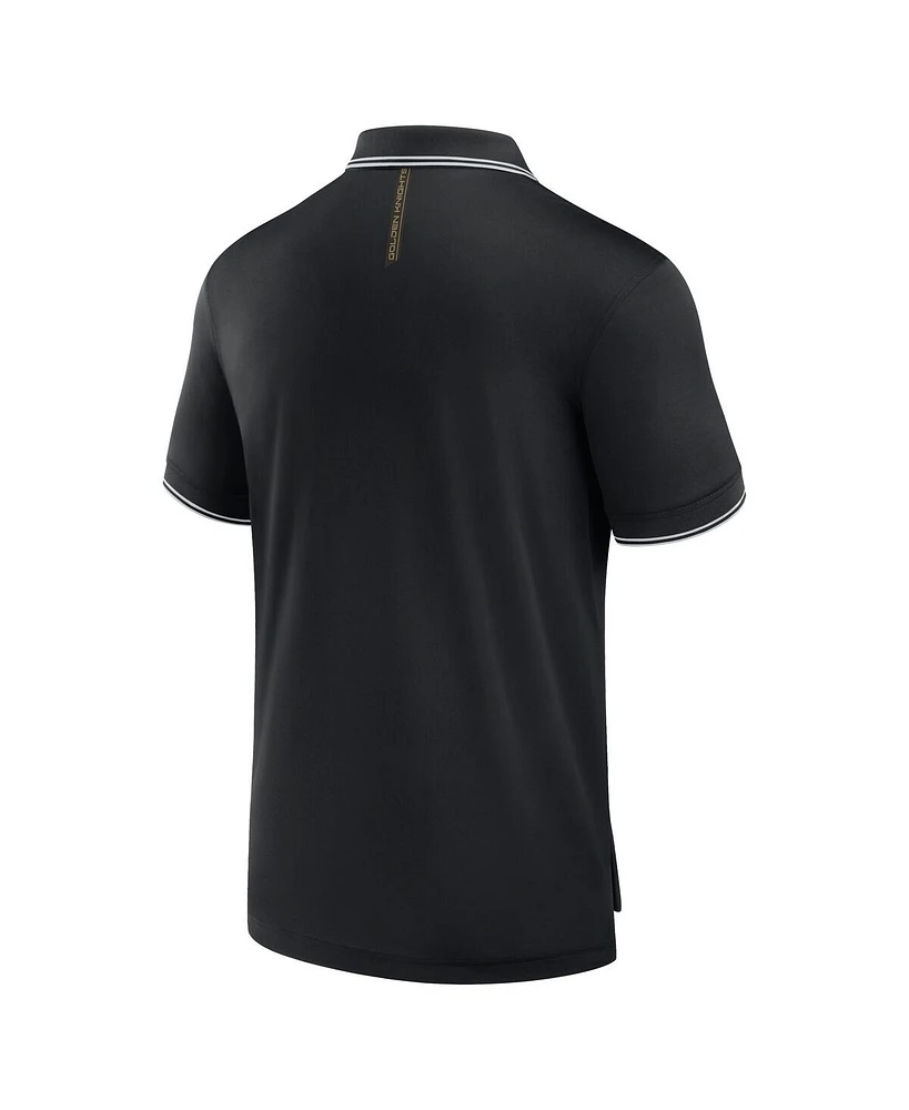 Fanatics Men's Black Vegas Golden Knights Front Office Move Mono Polo Shirt
