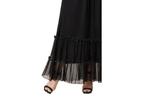 Kiyonna Plus Isla Tiered Mesh Maxi Skirt