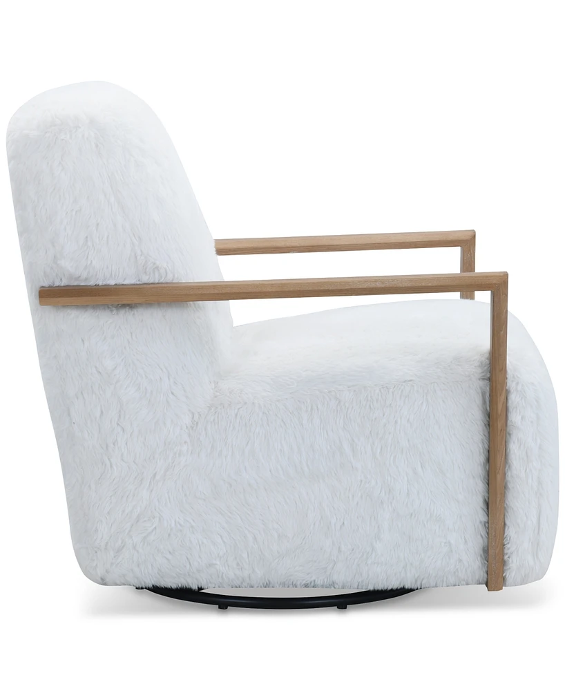 Glympton 29" Fabric Swivel Chair, Exclusively at Macy's