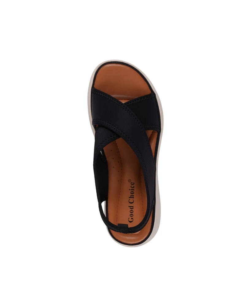 Gc Shoes Women's Nixie Stretch Lycra Wedge Sandals