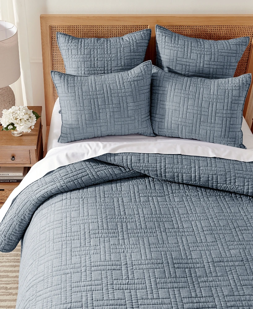 Levtex Melange Stitch Stitching 3-Pc. Quilt Set, Full/Queen