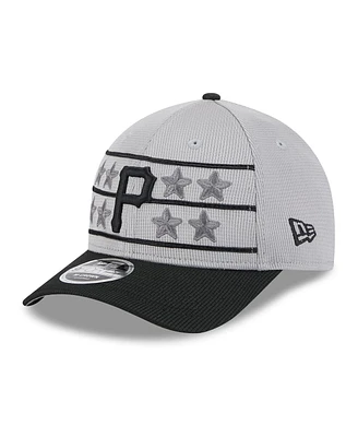 New Era Men's Gray/Black Pittsburgh Pirates 2025 Batting Practice 9Forty M-Crown Adjustable Hat