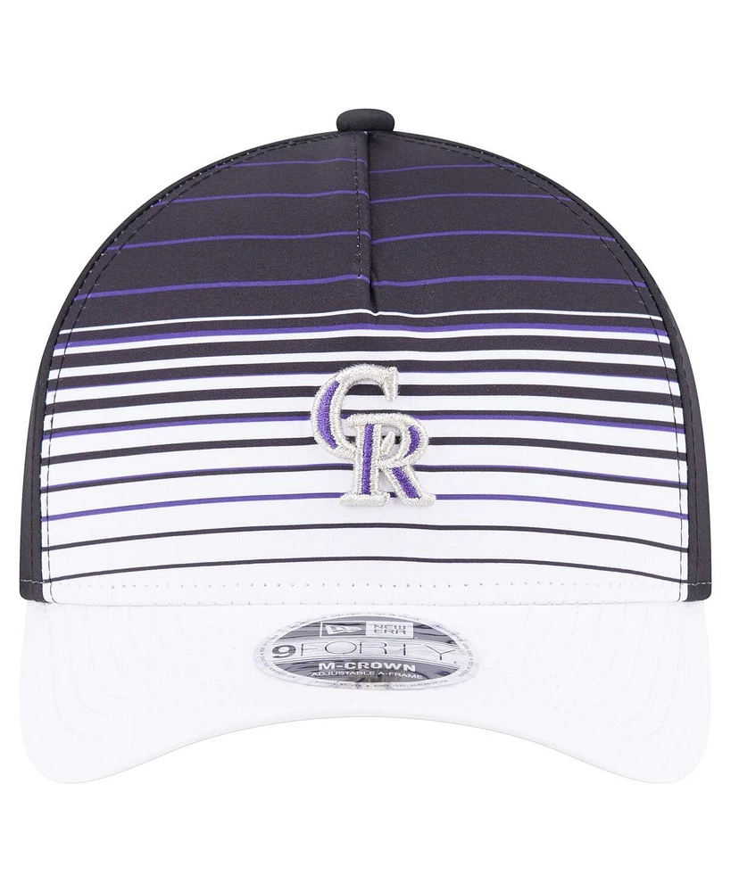 New Era Men's Black Colorado Rockies Gradient 9Forty M-Crown Adjustable Hat