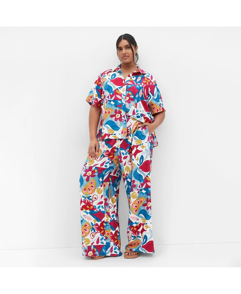 City Chic Plus Mosaic Shirt