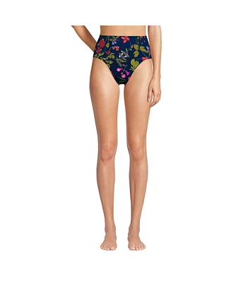 Lands' End Women's Cheeky High Waisted Bikini Bottoms