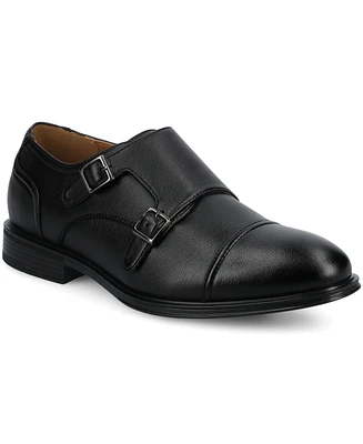 Vance Co. Men's Dillon Comfort Double Monk Strap Dress Shoe