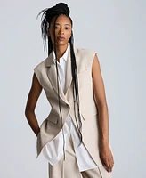 Kenneth Cole Women's Layered Vest With Detachable Front Shirt
