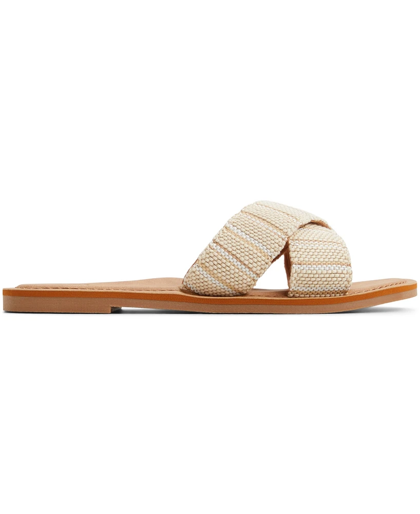 Roxy Women's Andreya Raffia Slip-On Sandals