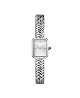 Rosefield Mini Octagon Women's Silver Tone Stainless Steel Bracelet Watch 18.5mm