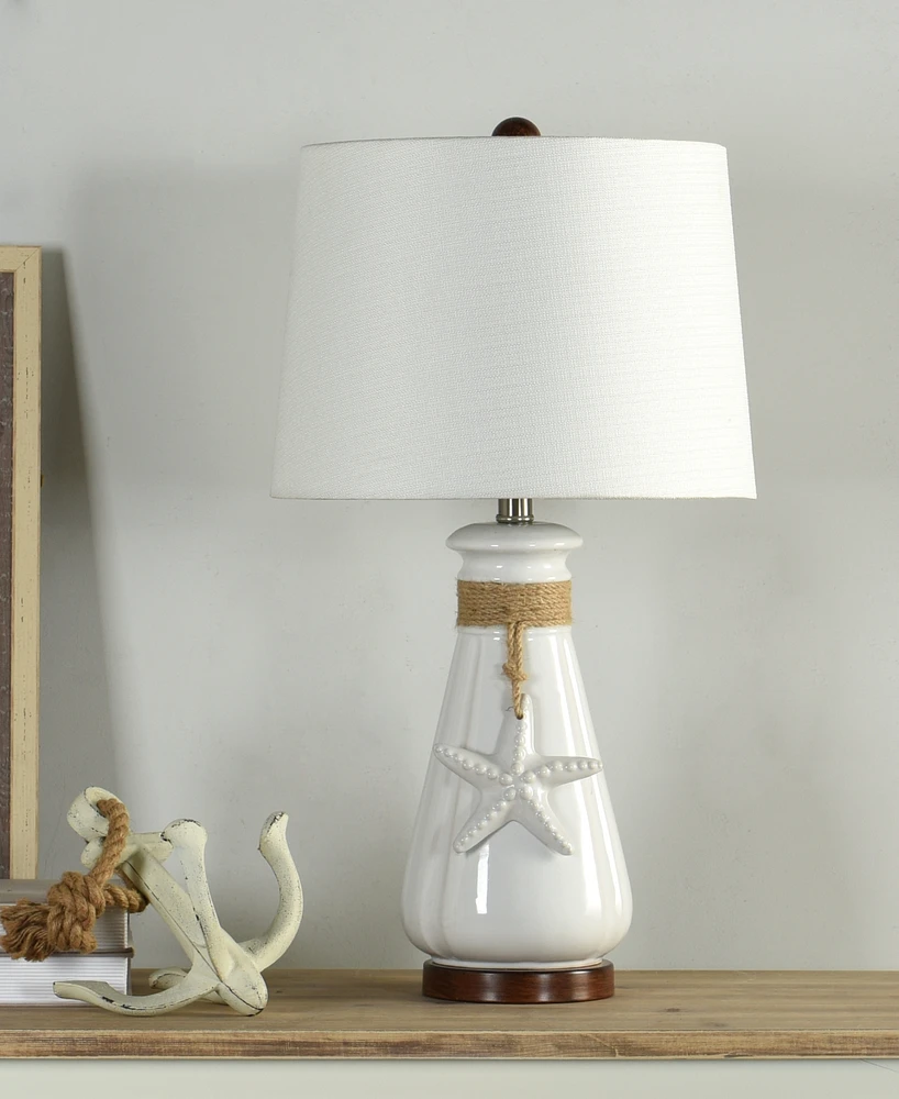 StyleCraft Home Collection 26" Serenity Seaside Ceramic Table Lamp