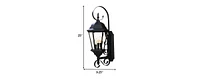 Three Light Dark Brown Swing Arm Lantern Wall