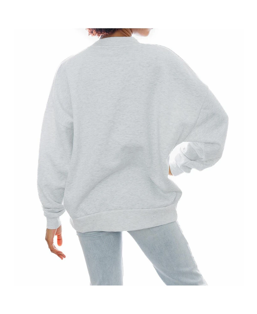 Gameday Couture Women's Gray North Carolina Tar Heels Basketball Premium Fleece Drop Pullover Sweatshirt