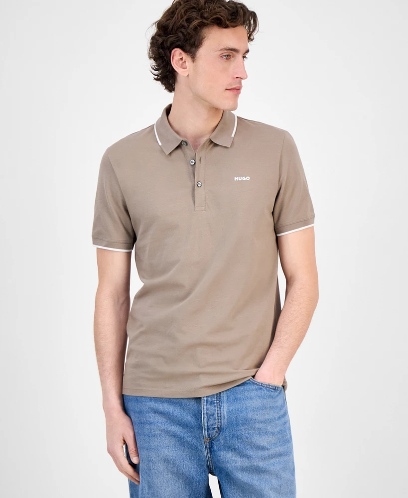 Hugo by Boss Men's Dinoso Contrast-Tip Polo Shirt