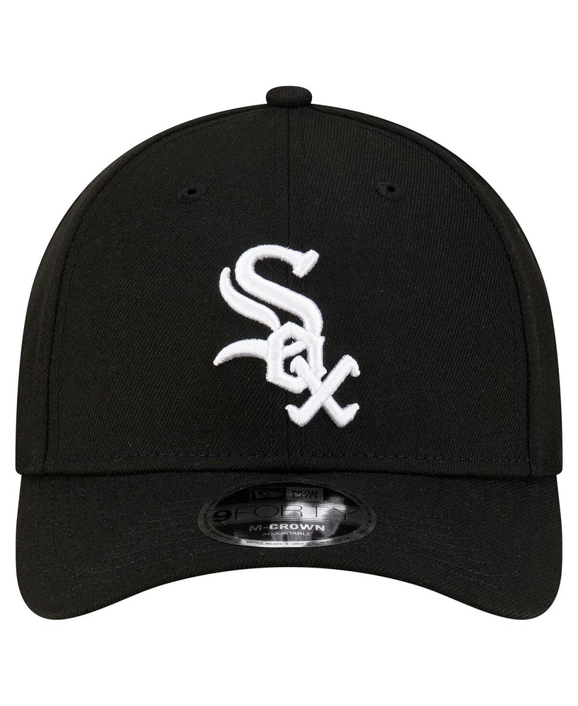 New Era Men's Black Chicago White Sox Player Replica 9FORTY Adjustable Hat