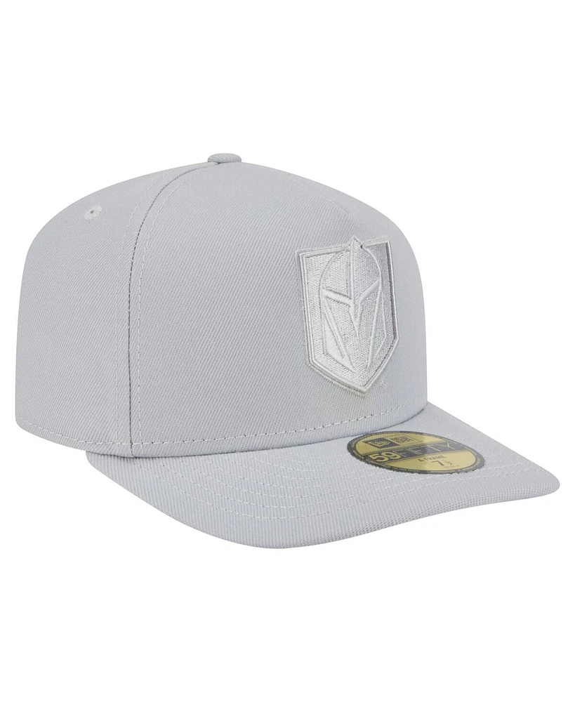 New Era Men's Gray Vegas Golden Knights Color Pack A-Frame 59FIFTY Fitted Hat