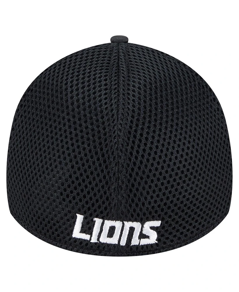 New Era Men's Black Detroit Lions Active Camo 39THIRTY Flex Hat